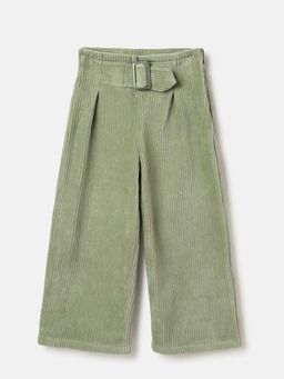 United Colors of Benetton - Green Textured Regular Fit Trousers