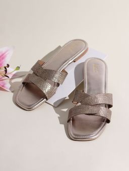 Inc.5 - Womens Golden Casual Solid Square Toe Flats