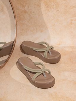 Inc.5 - Womens Green Party Wear Solid Round Toe Sandal Heels