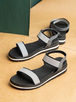 Inc.5 - Womens Black Casual Solid Round Toe Sandals