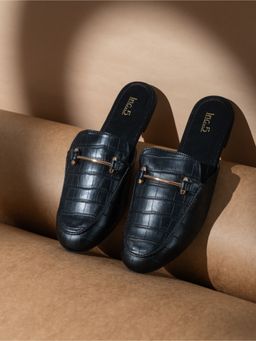 Inc.5 - Womens Black Casual Round Toe Flat Mules