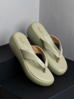 Inc.5 - Womens Green Casual Solid Round Toe Sandal Heels