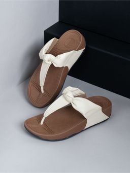 Inc.5 - Womens Beige Casual Solid T-Strap Slip-On Sandals