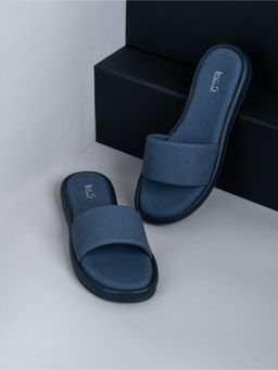 Inc.5 - Womens Navy Blue Casual Solid Round Toe Slip-On Sandals