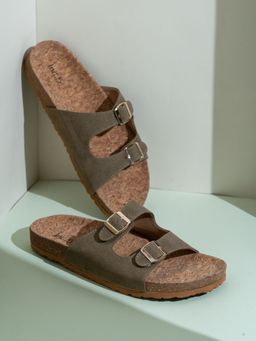 Inc.5 - Womens Green Casual Solid Round Toe Slip-On Sandals