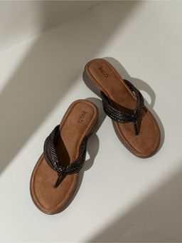 Inc.5 - Womens Golden Casual Solid Round Toe Sandals