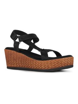 Inc.5 - Womens Black Party Wear Solid Round Toe Wedges Heels