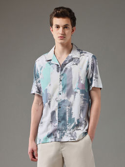 Arrow Newyork - Men Multi Color Abstract Printed Slim Fit Night Is Young Shirt