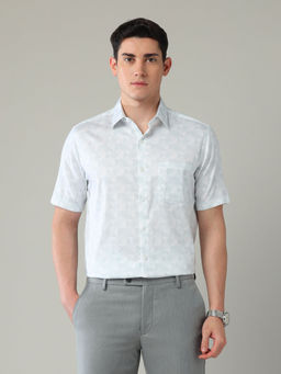 Arrow - Men Geometric Printed Liberty Classic Fit Satin Shirt