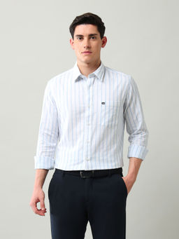 Arrow Sports - Men Slim Fit Pure Cotton Dobby Shirt
