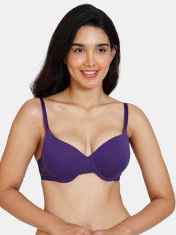 Zivame - Beautiful Basics Padded Wired Medium Coverage T-Shirt Bra - Parachute Purple