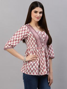 Stylum - Womens Floral Printed Cotton Top