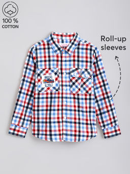 Hopscotch - Multi-Color Pure Cotton Plaid Shirt