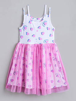 Hopscotch - White Spaghetti Heart Dress