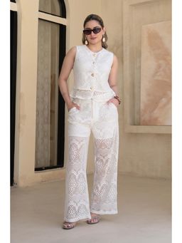 All Eyes On You - White Lace Co-Ord Set