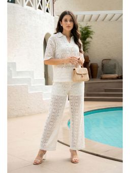 All Eyes On You - White Lace Co-Ord Set