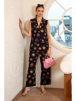 All Eyes On You - Heart Printed Blazer Co-Ord Set