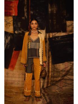 Banana Labs - Sequence Repeat Shirt Co-Ord Set with Denim Edges