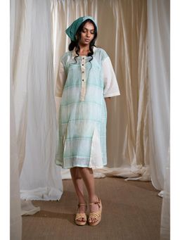 Banana Labs - Marina Aqua Lily Mesh Dress With Slip