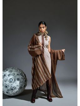 Banana Labs - Crater Stormy Grey Dress With Shrug(Set Of 2)