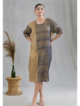 Banana Labs - Beige Navy Crossroads Dress