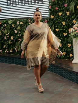 Banana Labs - Beige Blue Piano Crossroads Kaftan