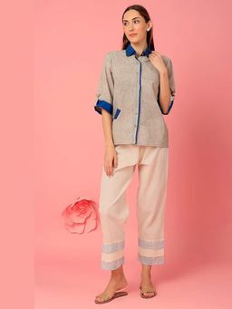 Banana Labs - Micro Indigo Shirt with Pants Co-Ord Set
