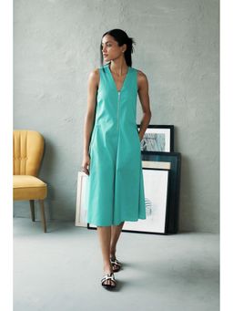 CANOOPI - Lagoona Pure Cotton V Neck Midi Dress