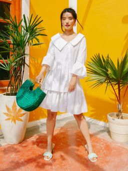 House of Fett - Asymmetric White Dress