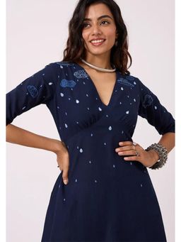 Okhai - Cloud Song Hand Embroidered Mirrorwork Pure Cotton Dress