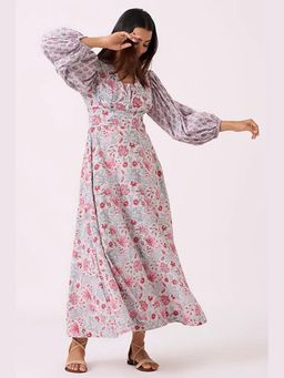 Okhai - Flora Hand Block Printed Pure Cotton Dress