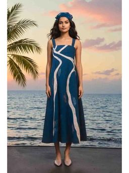 Okhai - Backwater Hand Applique And Embroidery Work Pure Cotton Dress