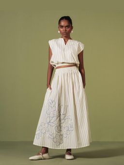 TRISARA - Meadow Stripe Skirt Co-Ord Set with Pant