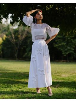 TRISARA - Raya Top with Petal Play Co-Ord Set with Skirt