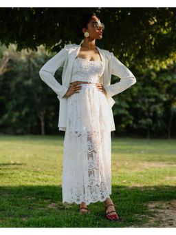 TRISARA - Isla Lace Applique Co-Ord Set with Skirt and Jacket