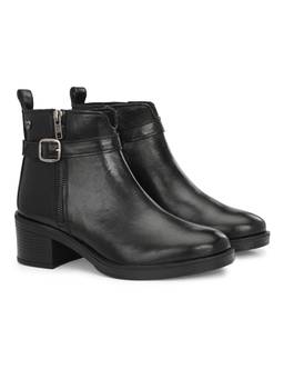 Delize - Womens Black Buckle Boots