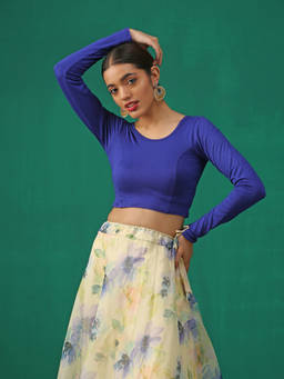 Triyah - Cobalt Blue Stretch Blouse