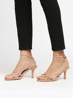 Twenty Dresses by Nykaa Fashion - Pink Square Toe Strappy Kitten Heels