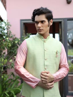KISAH - Green Nehru Jacket
