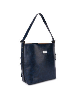 KLEIO - Women Vegan Leather Marble Solid Tote Handbag