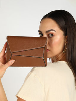 KLEIO - Women Vegan Bold Brown Solid Sling Bag