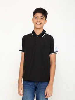 TotzTouch - Black Casual Half Sleeves Polo T-shirt