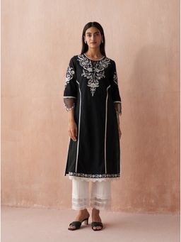 Lakshita - Black Alora Collection Kurta With Embroidery