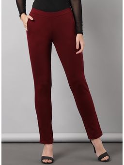 Lakshita - Maroon Regular Plain Pant