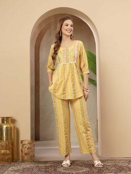 Stylum - Women Embroidered Cotton Blend Co-Ord Set