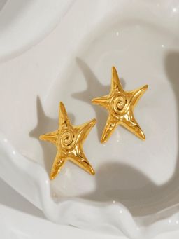 AQUASTREET - Starfish 18K Gold Plated Waterproof Anti-Tarnish Earrings