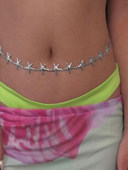 AQUASTREET - Star 18K Silver Plated Waterproof Anti-Tarnish Hip Waist Chain