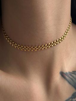 AQUASTREET - Geometric Design Choker 18K Gold Plated Waterproof Anti-Tarnish Necklace