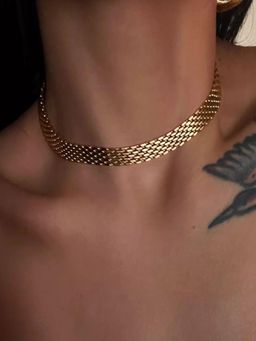 AQUASTREET - Panther Mesh Choker 18K Gold Plated Waterproof Anti-Tarnish Choker