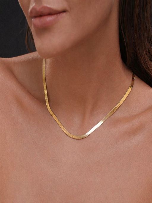 AQUASTREET 4mm Snake Chain 18K Gold Plated Waterproof Anti-Tarnish Necklace